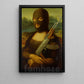 Funny Canvas Painting, Masked Mona Lisa Wall Art Decor, Poster Gift