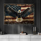 July 4th Eagle Canvas Painting, Patriotic Power Wall Art Decor, Poster Gift For Christians, Eagle Lovers