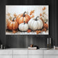 Thanksgiving Pumpkins Canvas Painting, Autumn Harmony Wall Art Decor, Thankful Poster Gift For Pumpkin Lovers