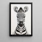 Zebra Canvas Painting, Adorable Baby Zebra Wall Art Decor, Poster Gift For Zebra Lovers