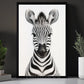 Zebra Canvas Painting, Adorable Baby Zebra Wall Art Decor, Poster Gift For Zebra Lovers