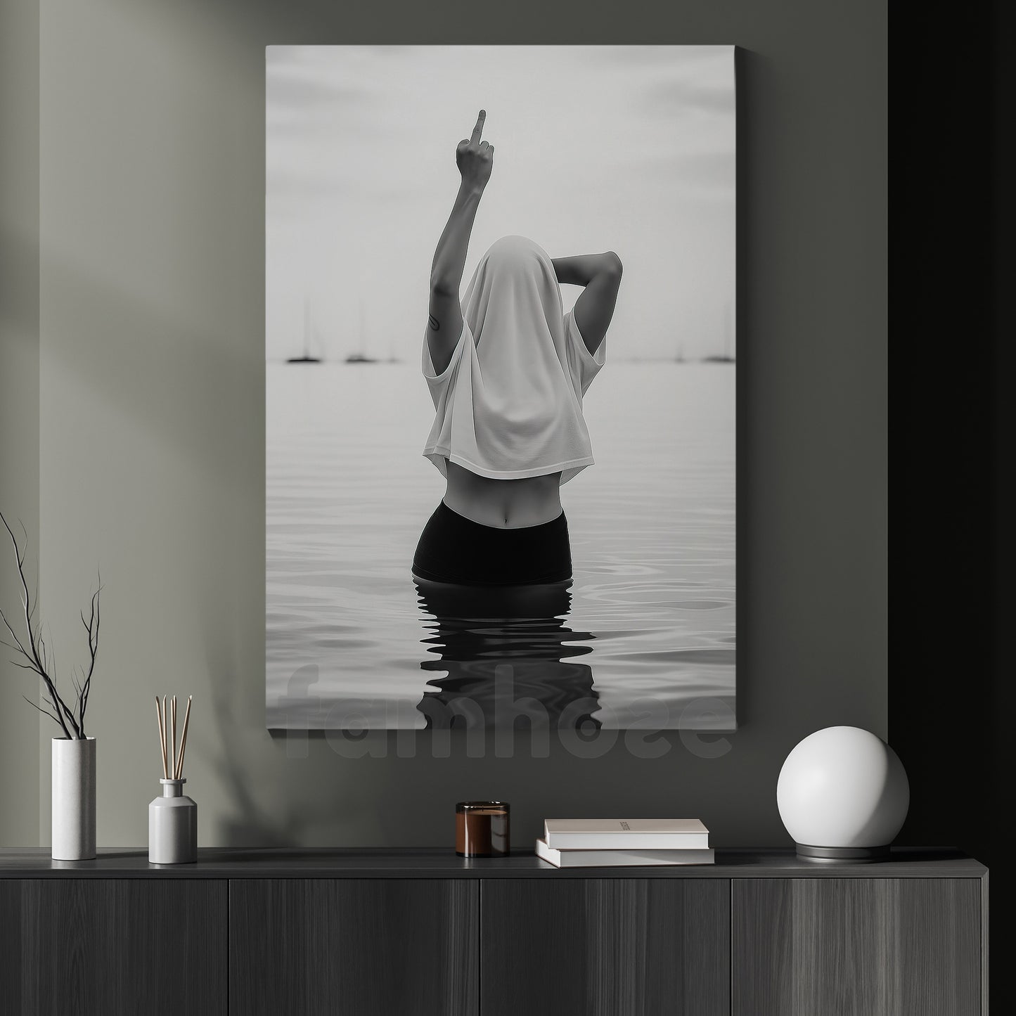 Funny Canvas Painting, Fearless Expression Wall Art Decor, Poster Gift To Decor Home Or Office