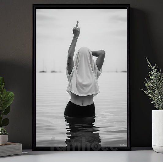 Funny Canvas Painting, Fearless Expression Wall Art Decor, Poster Gift To Decor Home Or Office