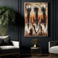 Rustic Western Canvas Painting, Tribal Native American Women Wall Art Decor, Poster Gift To Decor Home