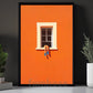 Modern Minimalist Canvas Painting, Bold Orange Minimalist Abstract Wall Art Decor, Poster Gift To Decor Home