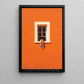 Modern Minimalist Canvas Painting, Bold Orange Minimalist Abstract Wall Art Decor, Poster Gift To Decor Home