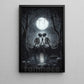 Halloween Skeleton Canvas Painting, Romance In The Shadows Wall Art Decor, Spooky Season Poster Gift For Skeleton Lovers