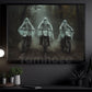 Halloween Ghost Riding Motocross Canvas Painting, Spirited Journey Wall Art Decor, Spooky Season Poster Gift For Motocross Lovers