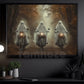 Halloween Motorcycle Canvas Painting, Ghost Riders Of The Autumn Road Wall Art Decor, Spooky Season Poster Gift For Biker