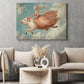 Funny Flying Pig Canvas Painting, Fantasy Princess Riding Pig Wall Art Decor, Whimsical Surreal Artwork For Living Room Decor