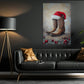Christmas Cowboy Canvas Painting, Rustic Cowboy Christmas Wall Art Decor Xmas Poster Gift For Cowboys
