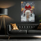 Christmas Cowboy Canvas Painting, Santa Claus Riding Horse In Snow Wall Art Decor Xmas Poster Gift For Cowboys