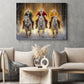 Christmas Cowboy Canvas Painting, Santa Cowboys In Snow Wall Art Decor Xmas Poster Gift For Cowboys