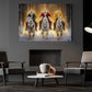 Christmas Cowboy Canvas Painting, Santa Cowboys In Snow Wall Art Decor Xmas Poster Gift For Cowboys