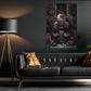 Christmas Toilet Canvas Painting, Santa Reading Newspaper Wall Art Decor, Xmas Poster Gift For Toilet Lovers