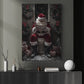 Christmas Toilet Canvas Painting, Santa Reading Newspaper Wall Art Decor, Xmas Poster Gift For Toilet Lovers