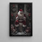 Christmas Toilet Canvas Painting, Santa Reading Newspaper Wall Art Decor, Xmas Poster Gift For Toilet Lovers