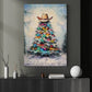 Christmas Cowboy Canvas Painting, Western Christmas Tree Wall Art Decor, Xmas Poster Gift For Cowboys