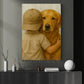 Labrodor Retriever Boy Canvas Painting, The Friendship Wall Art Decor, Poster Gift For Labrador Retriever Lovers
