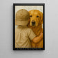 Labrodor Retriever Boy Canvas Painting, The Friendship Wall Art Decor, Poster Gift For Labrador Retriever Lovers