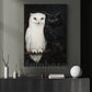 Black And White Owls Canvas Painting, Yin Yang Owl Wall Art Decor, Poster Gift For Owl Lovers