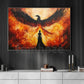 Dramatic Fantasy Canvas Painting, Fire Phoenix Rising Wall Art Decor, Poster Gift To Decor Home Or Office