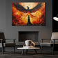 Dramatic Fantasy Canvas Painting, Fire Phoenix Rising Wall Art Decor, Poster Gift To Decor Home Or Office