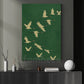 Japanese Cranes Canvas Painting, Emerald Cranes Wall Art Decor, Poster Gift To Decor Home Or Office