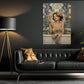Glamorous Retro Canvas Painting, Luxury Wine Lady Wall Art Decor, Poster Gift