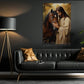 Jesus Horse Canvas Painting, Peaceful Horse And Savior Wall Art Decor, Poster Gift For Christian, Horse Lovers