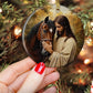 Jesus Horse Circle Ceramic Ornament, Peaceful Horse And Savior Ornament Gift For Christians