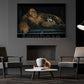 Rustic Bigfoot And Raccoon Canvas Painting, Bigfoot Relaxing With Raccoon Wall Art Decor, Poster Gift For Bigfoot Lovers