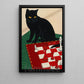 Funny Cat Canvas Painting, The Cat’s Gambit Wall Art Decor, Poster Gift For Cat Lovers
