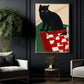 Funny Cat Canvas Painting, The Cat’s Gambit Wall Art Decor, Poster Gift For Cat Lovers