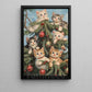 Cute Christmas Cat Canvas Painting, Curious Kittens And Ornaments Wall Art Decor Xmas Poster Gift For Cat Lovers