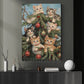 Cute Christmas Cat Canvas Painting, Curious Kittens And Ornaments Wall Art Decor Xmas Poster Gift For Cat Lovers