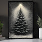 Christmas Pine Tree Canvas Painting, Enchanted Snowy Evergreen Wall Art Decor, Xmas Poster Gift For Pine Tree Lovers