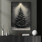 Christmas Pine Tree Canvas Painting, Enchanted Snowy Evergreen Wall Art Decor, Xmas Poster Gift For Pine Tree Lovers