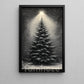 Christmas Pine Tree Canvas Painting, Enchanted Snowy Evergreen Wall Art Decor, Xmas Poster Gift For Pine Tree Lovers