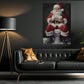 Funny Christmas Toilet Canvas Painting, Santa Claus In His Toilet Wall Art Decor, Xmas Poster Gift For Toilet Canvas