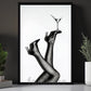 Martini Heels Canvas Painting, Glam Fashion Wall Art Decor, Poster Gift For Heels Lovers