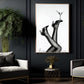 Martini Heels Canvas Painting, Glam Fashion Wall Art Decor, Poster Gift For Heels Lovers