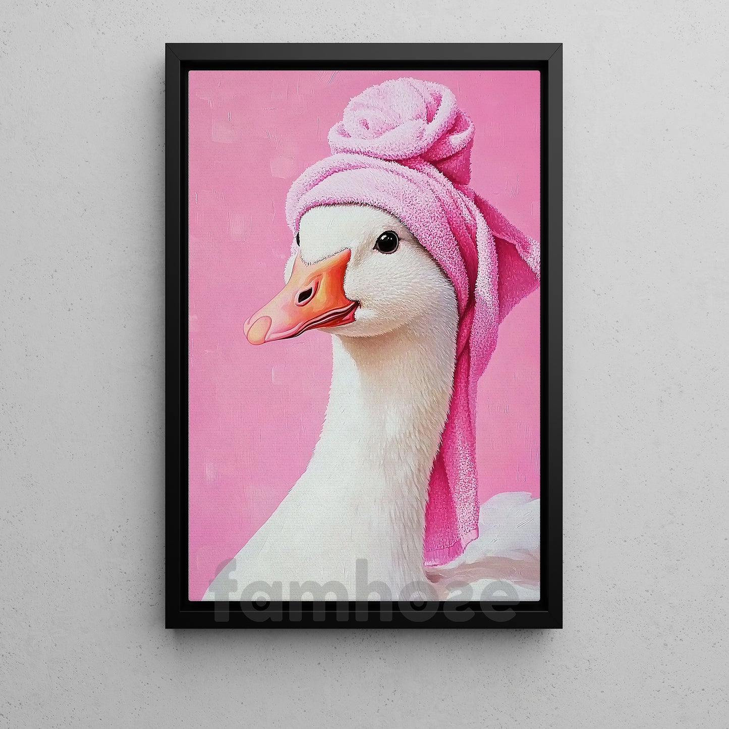 Funny Duck Canvas Painting, Spa Day Wall Art Decor, Poster Gift For Duck Lovers
