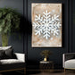 Rustic Snowflake Canvas Painting, Neutral Winter Snowflake Wall Art Decor, Xmas Poster Gift To Decor House Or Office