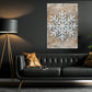 Rustic Snowflake Canvas Painting, Neutral Winter Snowflake Wall Art Decor, Xmas Poster Gift To Decor House Or Office