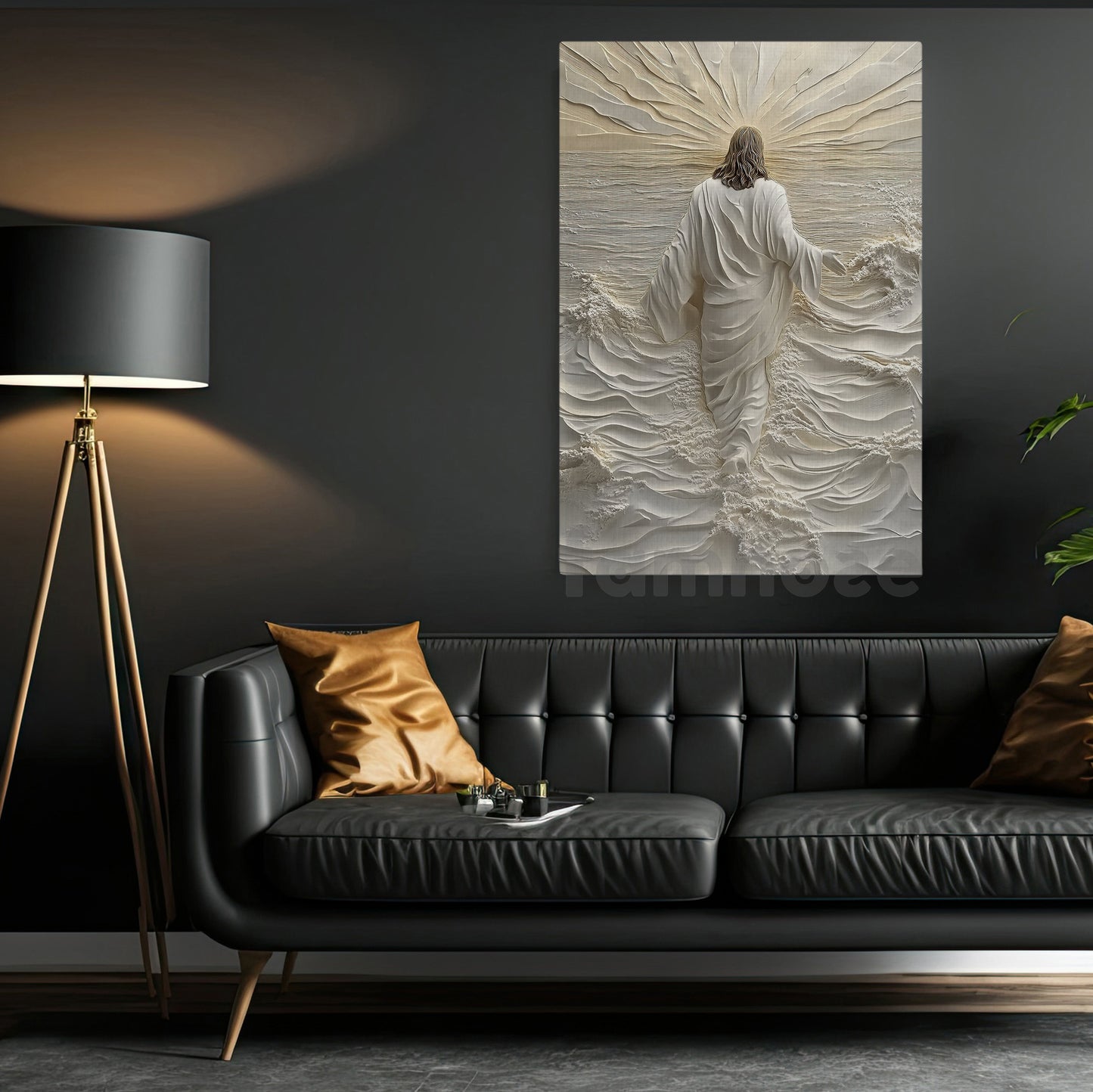 Jesus Canvas Painting, Christ And the Sea Wall Art Decor, Poster Gift For Jesus Lovers