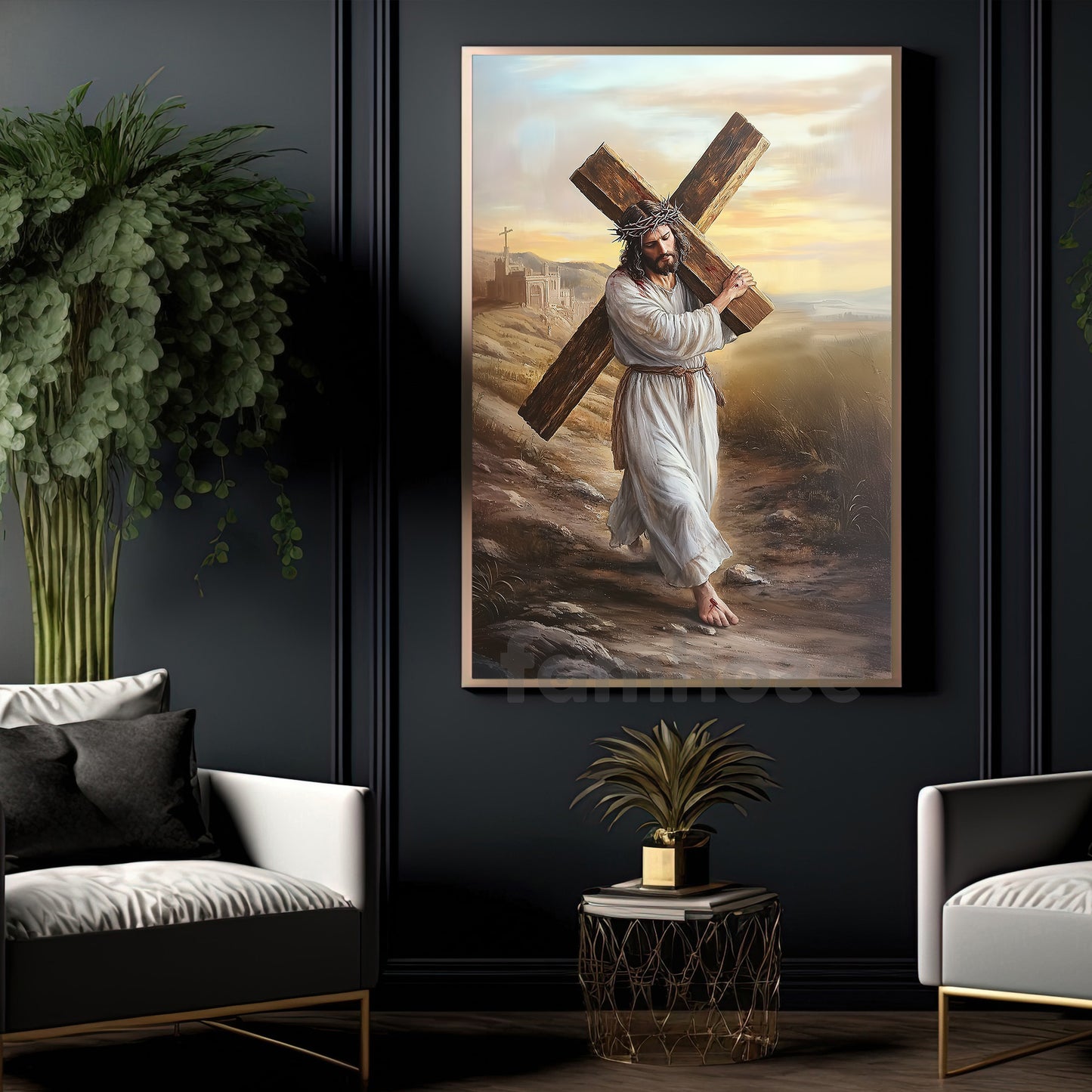 Jesus Canvas Painting, The Path Of Faith Wall Art Decor,Poster Gift For Jesus Lovers