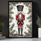 Christmas Nutcracker Soldier Canvas Painting, Nutcracker Guarding Holiday Pines Wall Art Decor, Xmas Poster Gift For Nutcracker Lovers