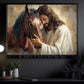 Horse God Canvas Painting, Compassion Of Christ Wall Art Decor Poster Gift For Godness, Horse Lovers