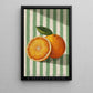 Retro Orange Canvas Painting, Fresh Citrus Delight Wall Art Decor, Poster Gift To Decor House Or Office
